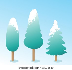 Beautiful winter christmas tree