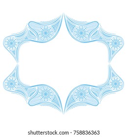 Beautiful winter frame. Vector illustration.