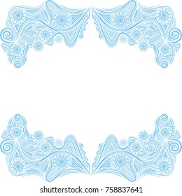 Beautiful winter frame. Vector illustration.