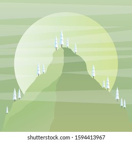 Beautiful Winter Landscape Vector Illustration design