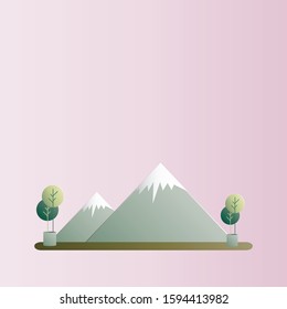 Beautiful Winter Landscape Vector Illustration design