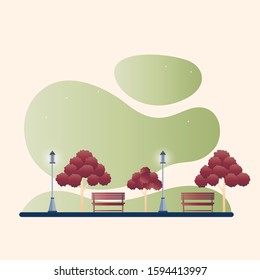 Beautiful Winter Landscape Vector Illustration design