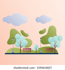 Beautiful Winter Landscape Vector Illustration design