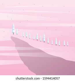 Beautiful Winter Landscape Vector Illustration design