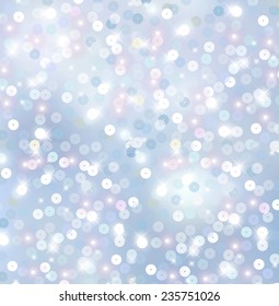 Beautiful winter light blue - white sparkling background vector