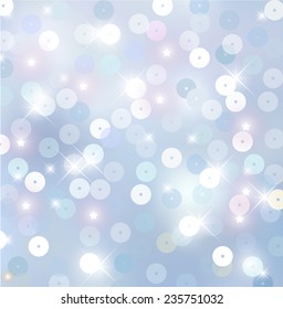 Beautiful winter light blue - white sparkling background vector