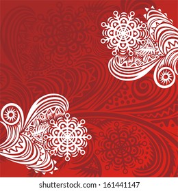 Beautiful winter pattern background happy new year merry christmas card vector illustration