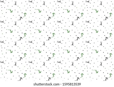 Beautiful winter pattern with polka dot