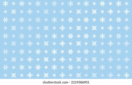 Beautiful winter pattern with snowflakes. Christmas background. Vector illustration