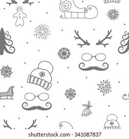 Beautiful winter seamless ornament for christmas winter design