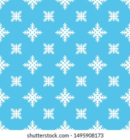 Beautiful winter seamless pattern with snowflakes. Christmas background. Vector illustration EPS10