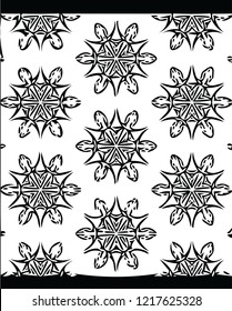 Beautiful winter snowflakes holidays floral vector pattern decorative shape design for many creative ideas