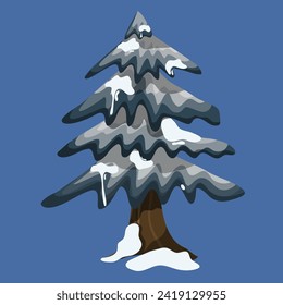 Beautiful Winter tree vector illustration
