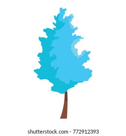 Beautiful winter tree. Vector illustration of winter tree icon for web isolated on white background. Nature design object.