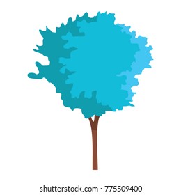 Beautiful winter tree. Vector illustration of winter tree icon for web isolated on white background. Nature design object.