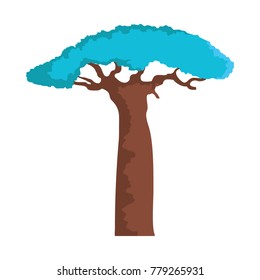 Beautiful winter tree. Vector illustration of winter tree icon for web isolated on white background. Nature design object.