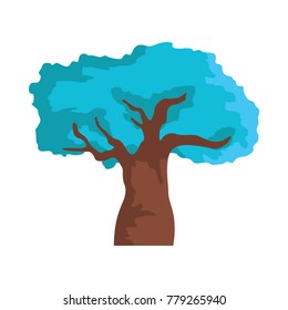 Beautiful winter tree. Vector illustration of winter tree icon for web isolated on white background. Nature design object.