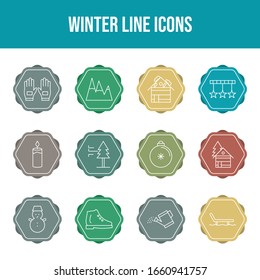 Beautiful Winter vector icon set