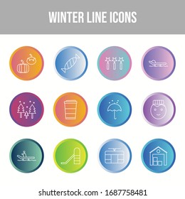 Beautiful Winter vector icon set