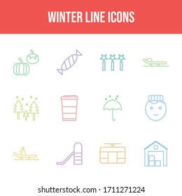 Beautiful Winter vector icon set