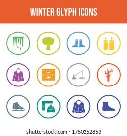 Beautiful Winter vector icon set