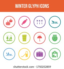 Beautiful Winter vector icon set