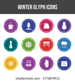 Beautiful Winter vector icon set