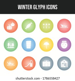Beautiful Winter vector icon set