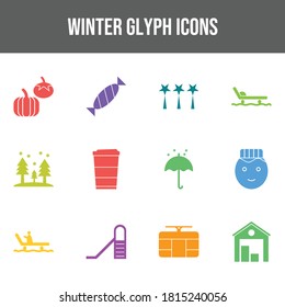 Beautiful Winter vector icon set