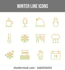 Beautiful Winter Vector Icons Set	