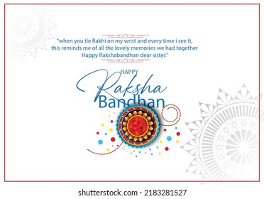 Beautiful wishing images for an Indian festival RAKSHABANDHAN