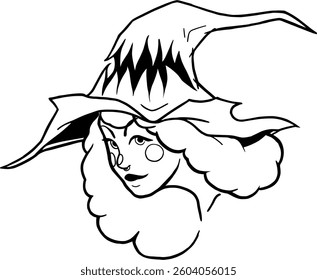 beautiful witch magical mouth cap