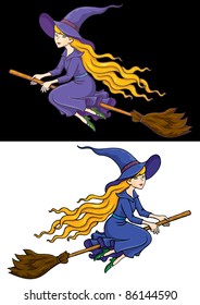 Beautiful witch / vector