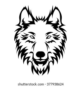 Simple wolf face outline 115131-Simple wolf face outline