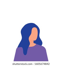 beautiful woman avatar character icon vector illustration design