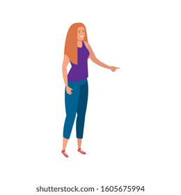 beautiful woman avatar character icon vector illustration design