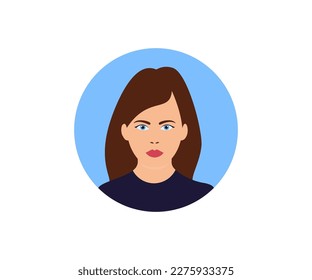Beautiful woman avatar character icon. User member. Profile picture, portrait symbol signs. Avatar, user, female, person, young, women, feminine, dame vector design and illustration.
