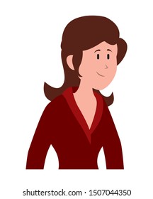 beautiful woman avatar character vector illustration
