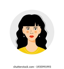 Beautiful woman avatar profile icon 