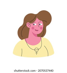 beautiful woman brown hair character