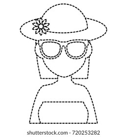beautiful woman with cap tourist avatar character