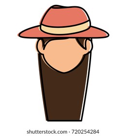 beautiful woman with cap tourist avatar character