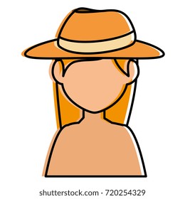 beautiful woman with cap tourist avatar character