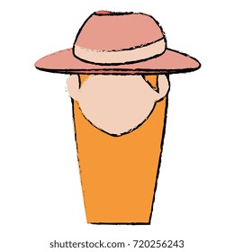 beautiful woman with cap tourist avatar character
