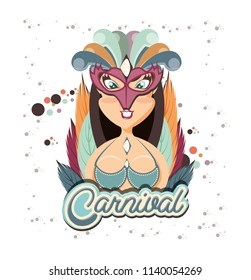 beautiful woman carnival character