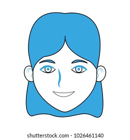 Young Woman Face Cartoon Stock Vector (Royalty Free) 779160433