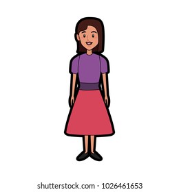 Beautiful woman cartoon