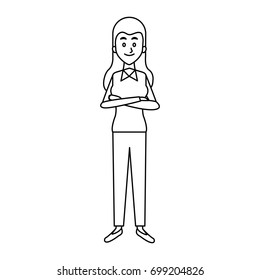 beautiful woman character people standing
