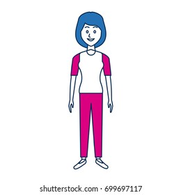 beautiful woman character people standing