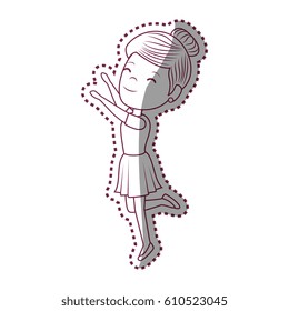 beautiful woman dancing avatar character